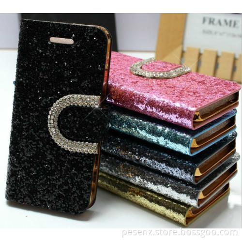 Phone Accessories Scales Lines U-Shaped Buckle Holster Mobile Phone Case, Sheepskin Leather Case for iPhone 4 4s 5g 5c 5s, Samsung S3, S4